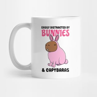 Easily Distracted by Bunnies and Capybaras Mug